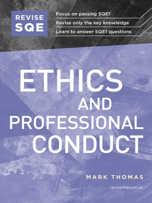 cover image of Revise SQE Ethics and Professional Conduct
